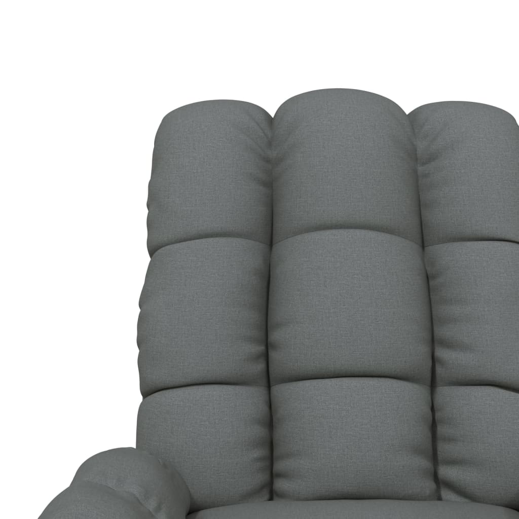 Fauteuil de relaxation tissu gris foncé