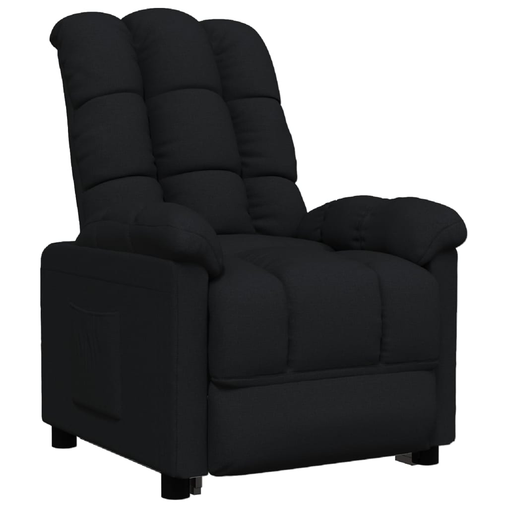 Fauteuil de relaxation tissu noir