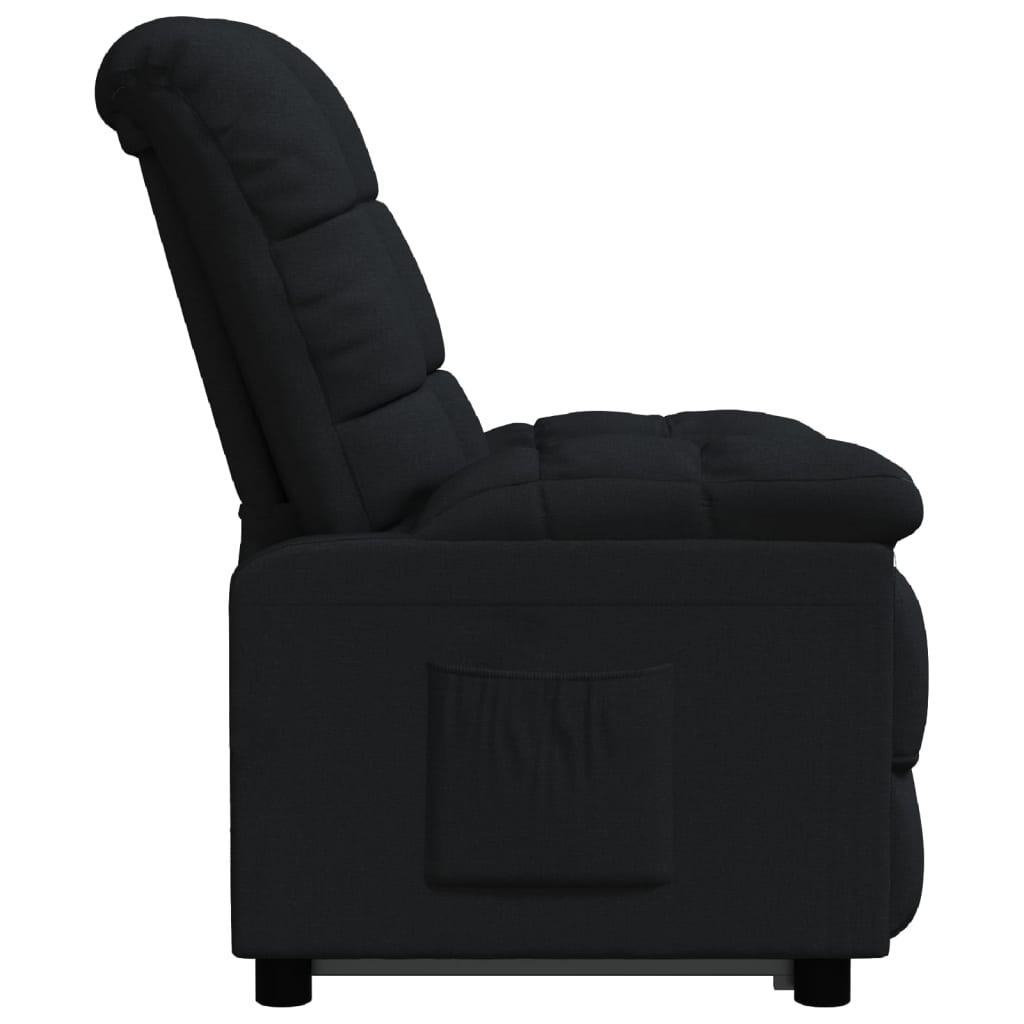 Fauteuil de relaxation tissu noir
