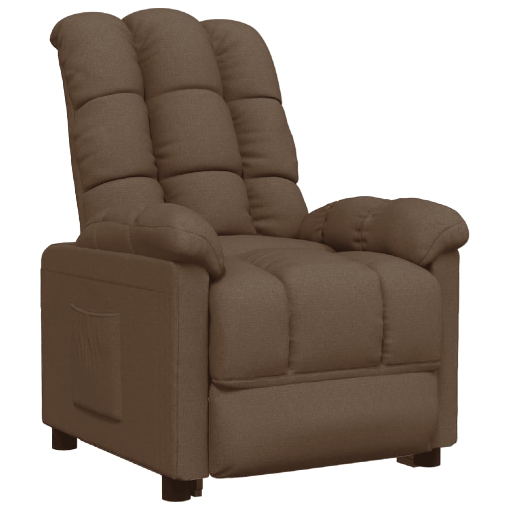 Fauteuil de relaxation tissu marron