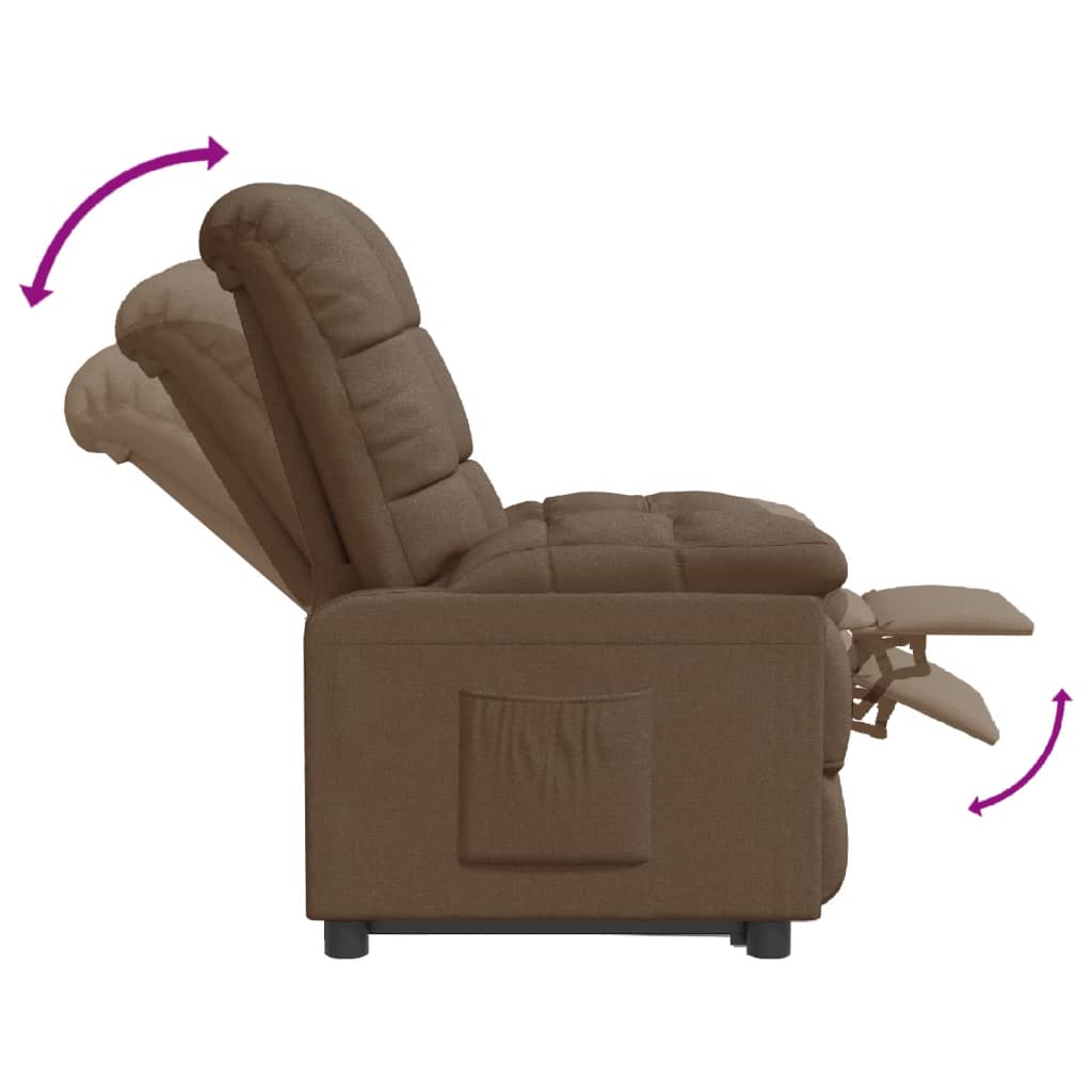 Fauteuil de relaxation tissu marron
