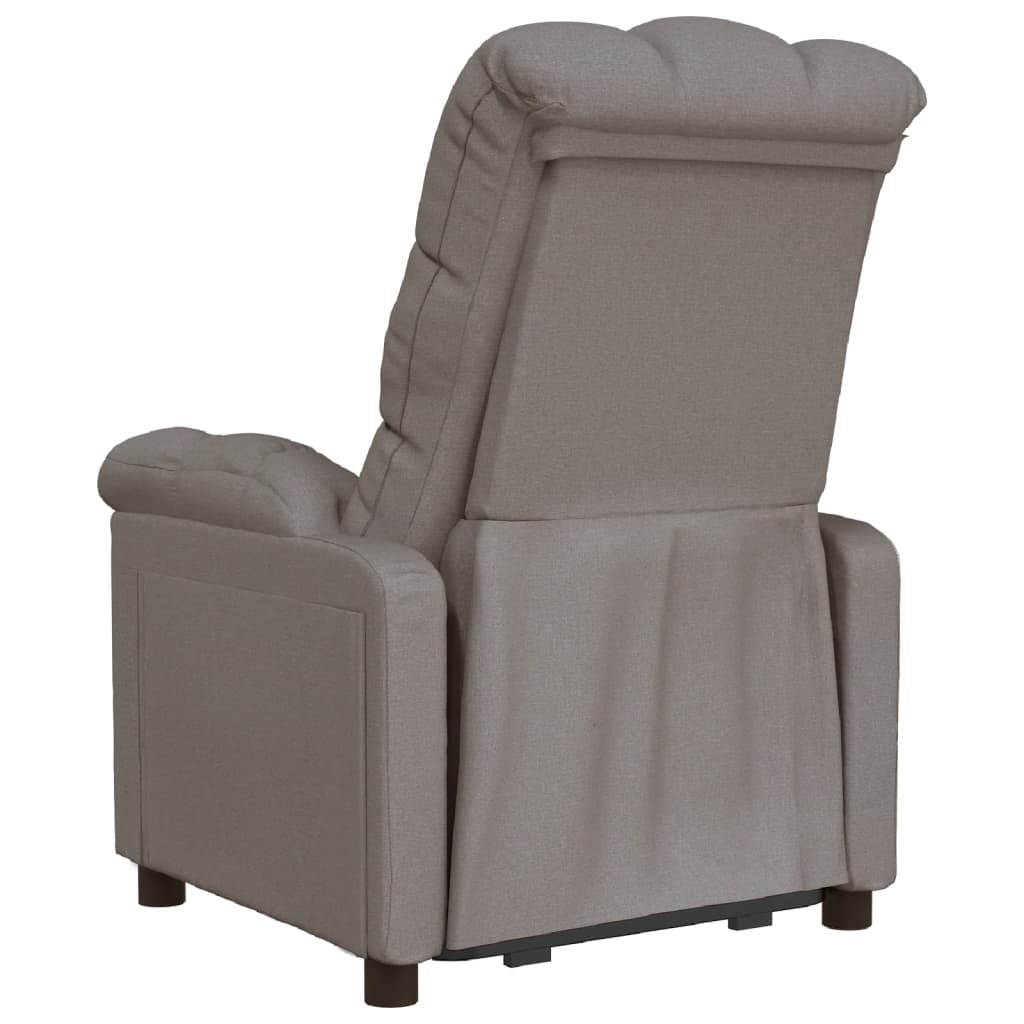 Fauteuil relax tissu taupe