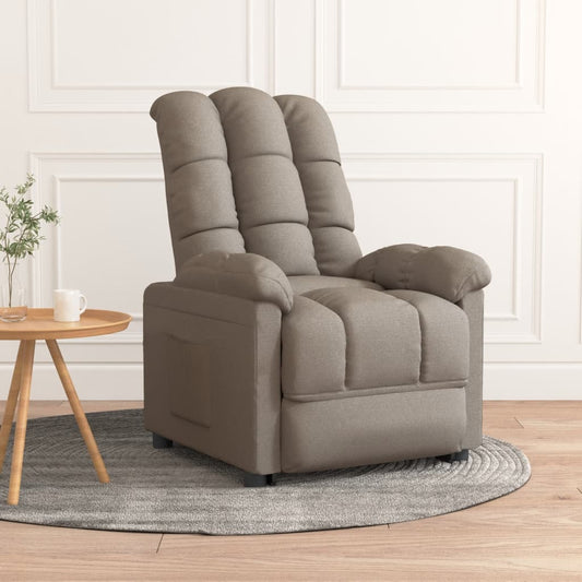 Fauteuil relax tissu taupe