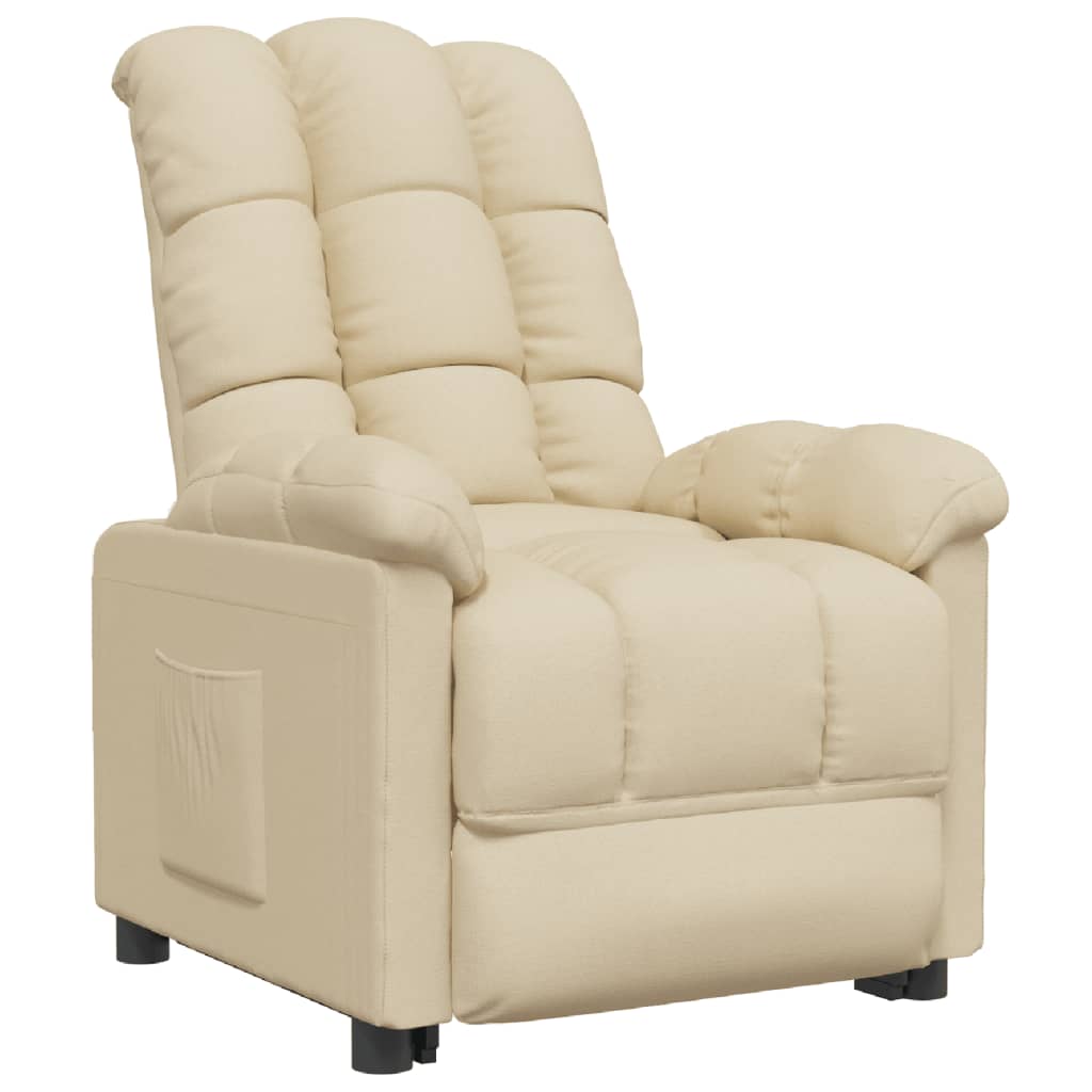 Fauteuil de relaxation tissu crème