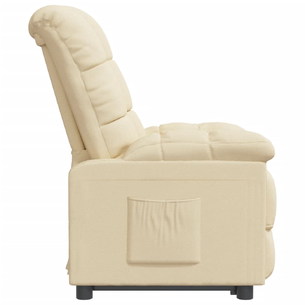 Fauteuil de relaxation tissu crème