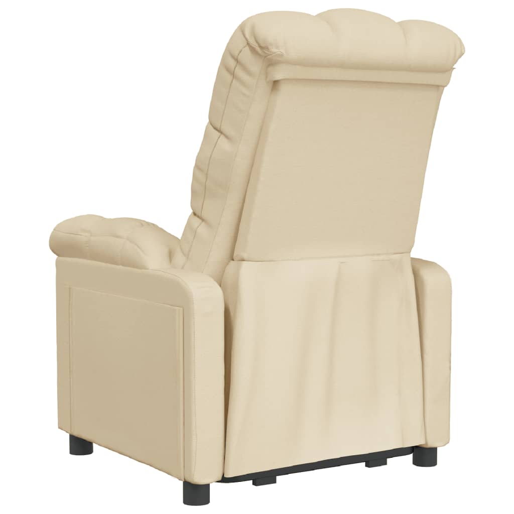 Fauteuil de relaxation tissu crème