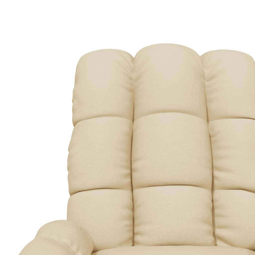 Fauteuil de relaxation tissu crème