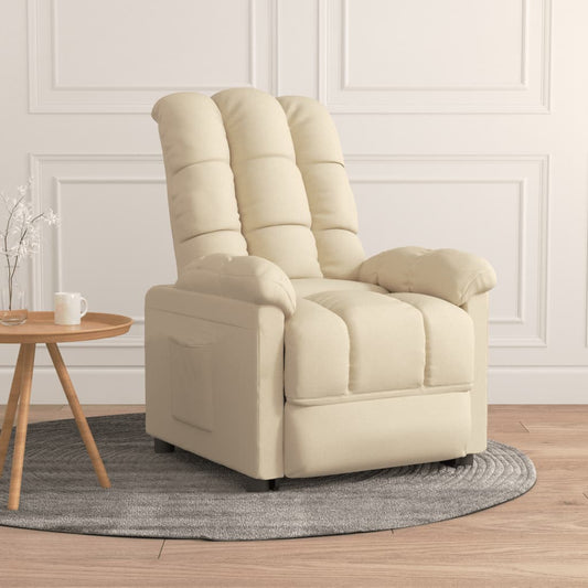 Fauteuil de relaxation tissu crème