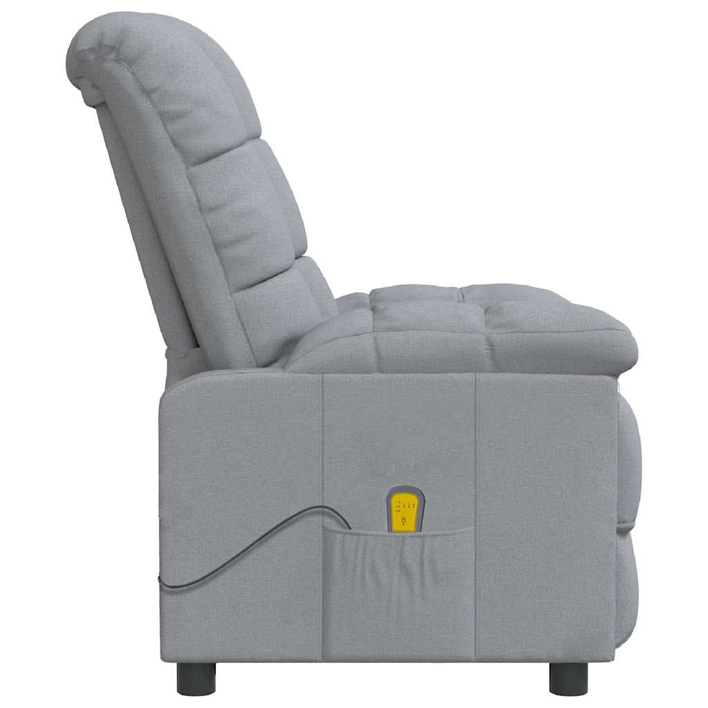 Massagesessel Hellgrau Stoff
