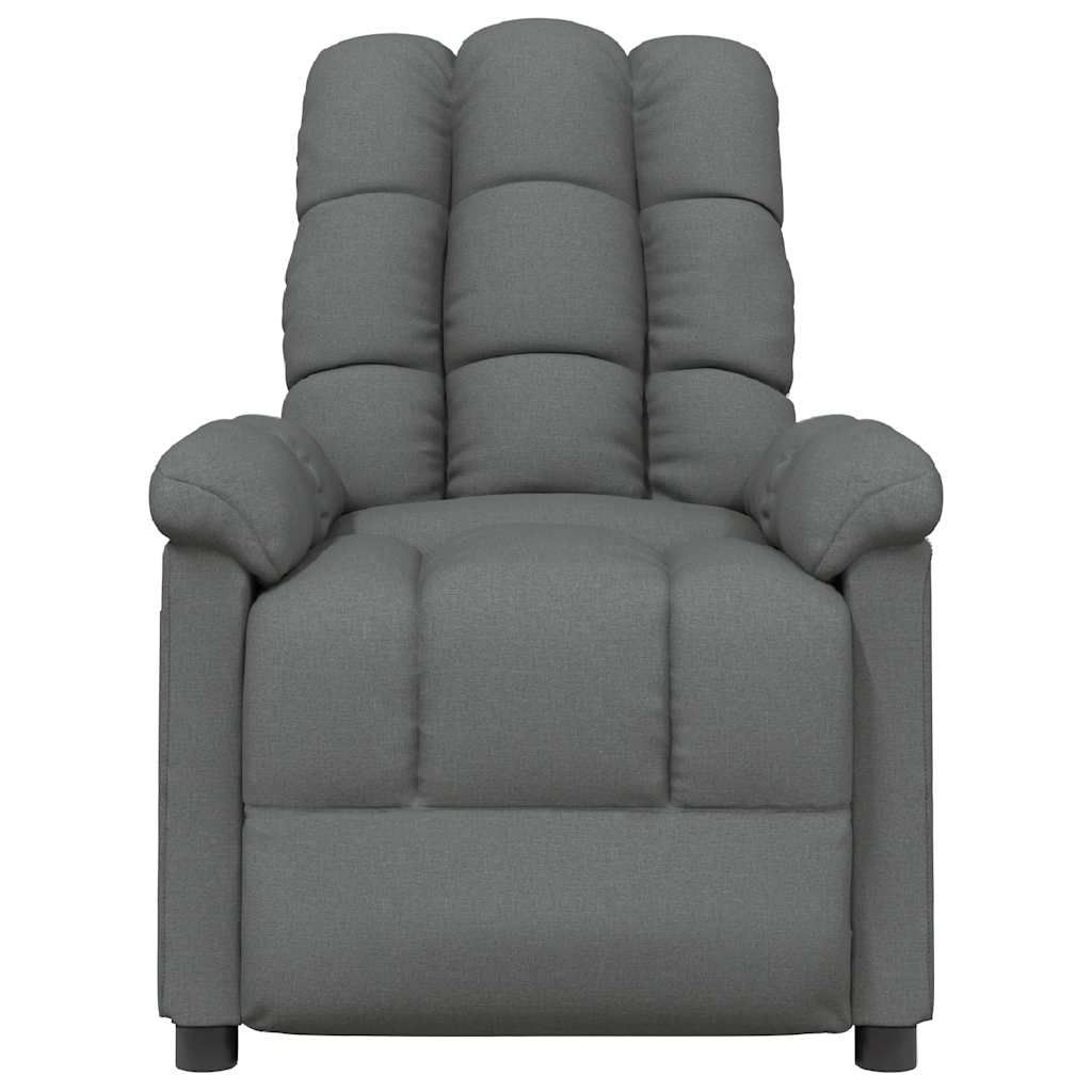 Massagesessel Dunkelgrau Stoff