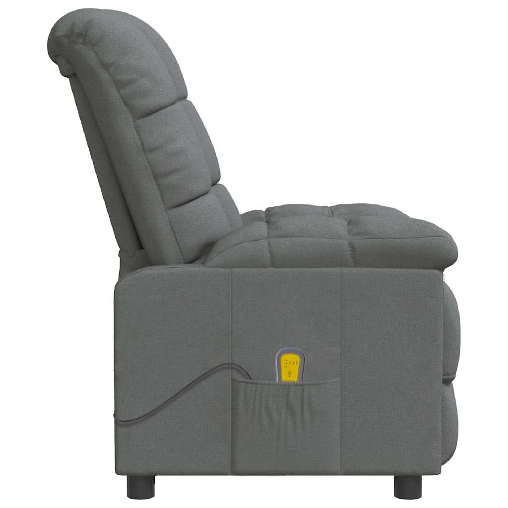 Massagesessel Dunkelgrau Stoff