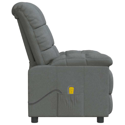 Massagesessel Dunkelgrau Stoff