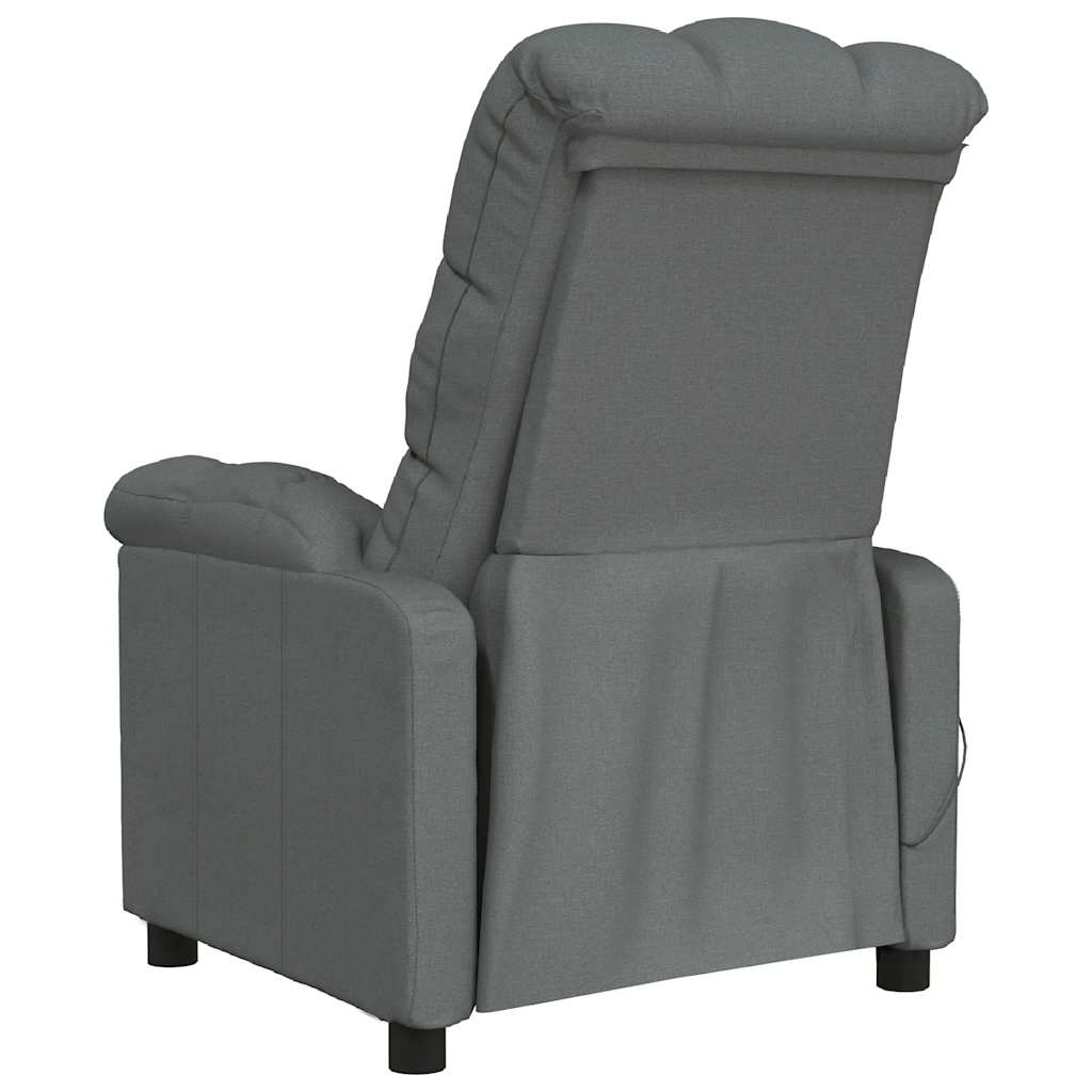 Massagesessel Dunkelgrau Stoff