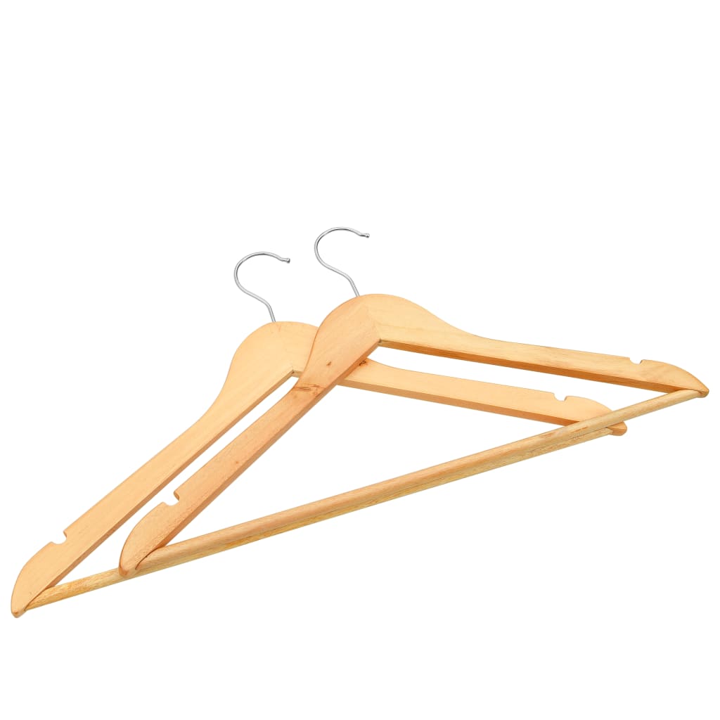 Lot de 50 cintres antidérapants en bois dur