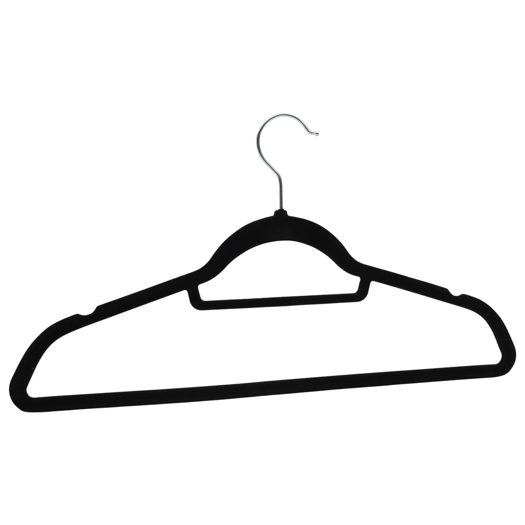 Lot de 50 cintres antidérapants en velours noir