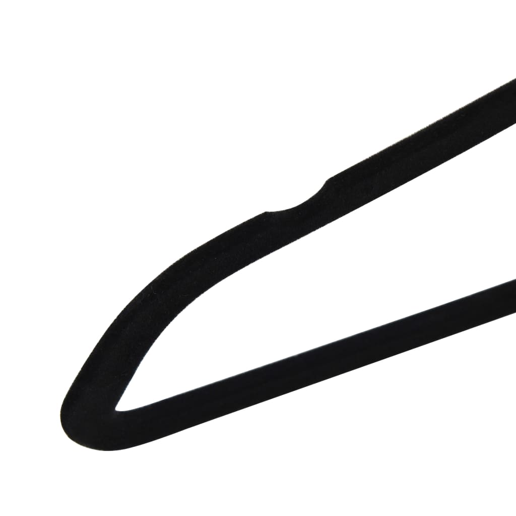 Lot de 50 cintres antidérapants en velours noir