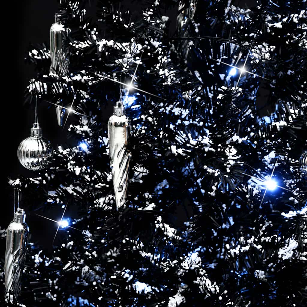 Schneiender Weihnachtsbaum mit Schirmfuß Schwarz 170 cm PVC