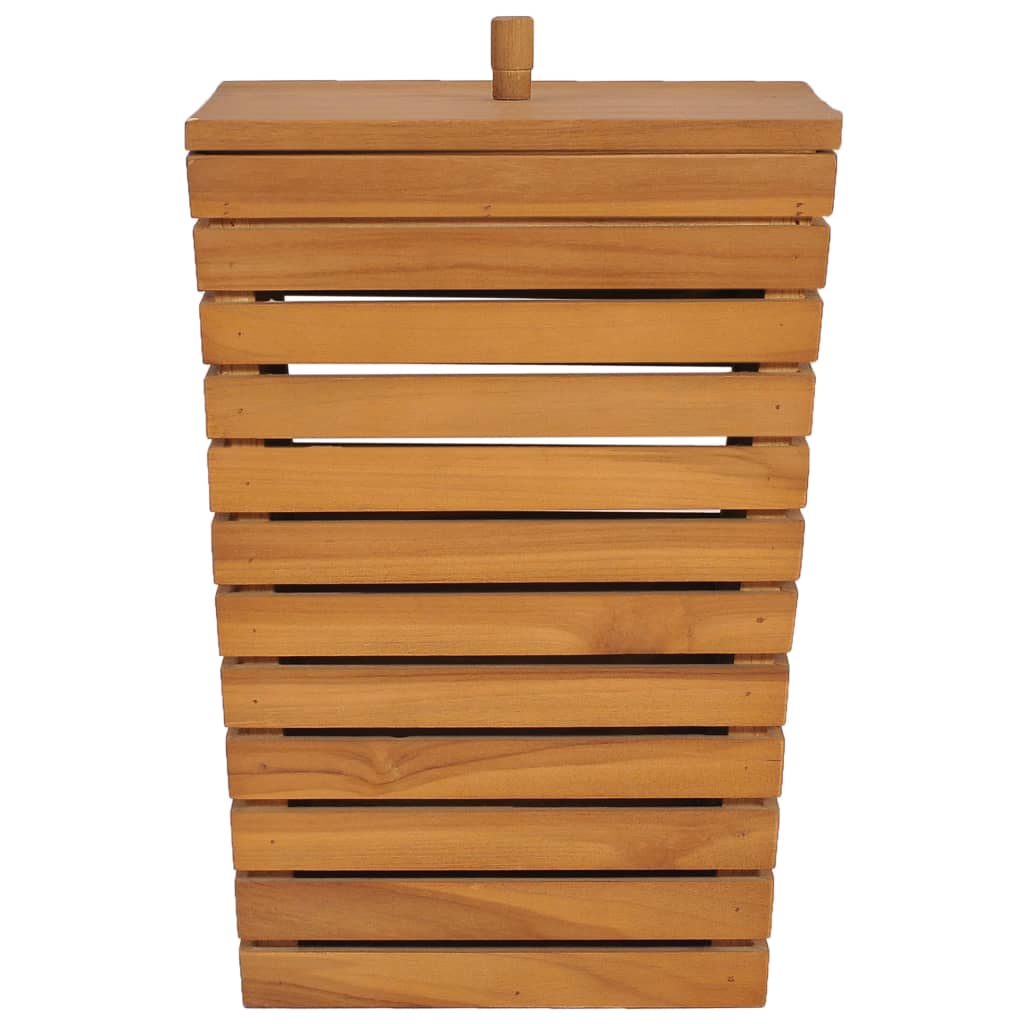 Panier à linge 30×30×45 cm en bois de teck massif