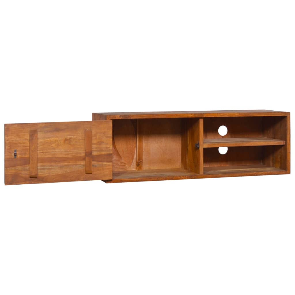 Wand-TV-Schrank 90x30x30 cm Teak Massivholz