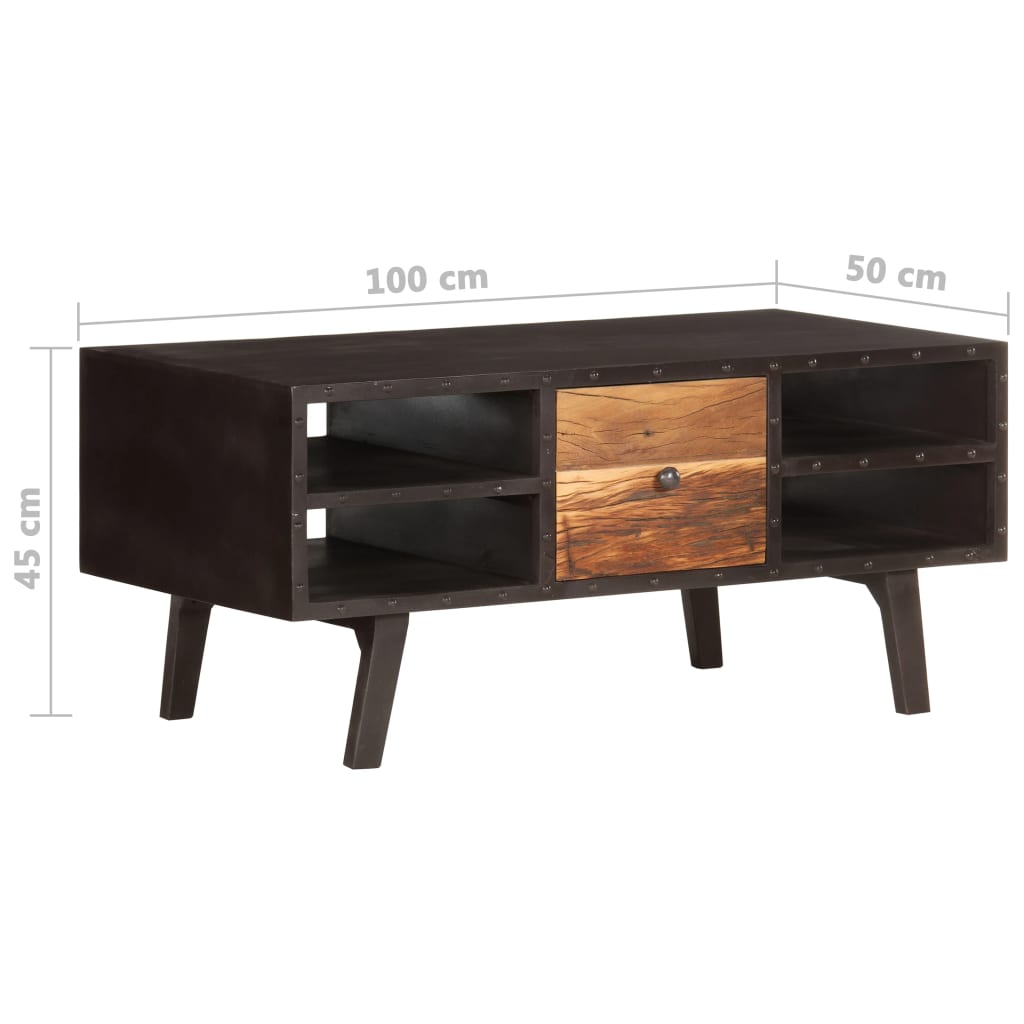 Coffee table 100x50x45 cm solid reclaimed wood