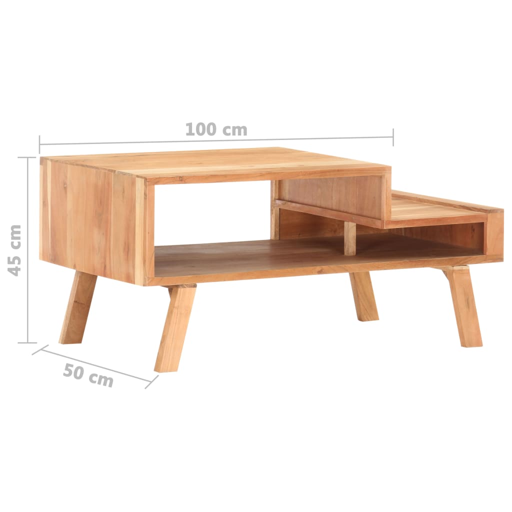 Coffee table 100 x 50 x 45 cm solid acacia wood