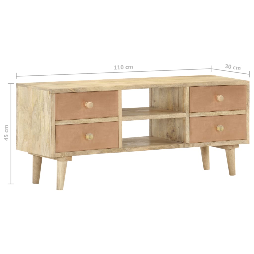 TV-Schrank 110×30×45 cm Mango Massivholz