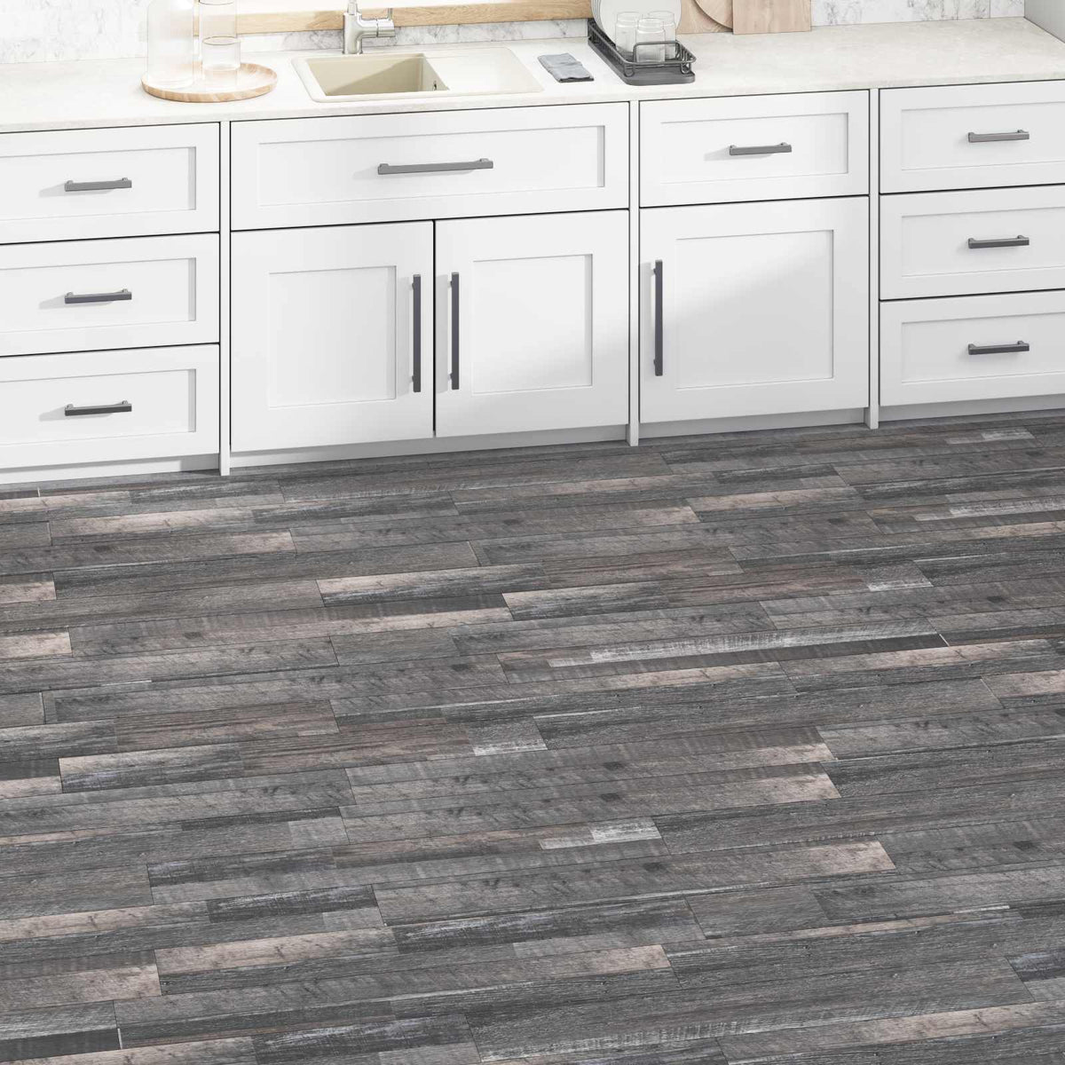 Bodenplanken Industrielles Holz 5,02 m² 36 Stk. PVC