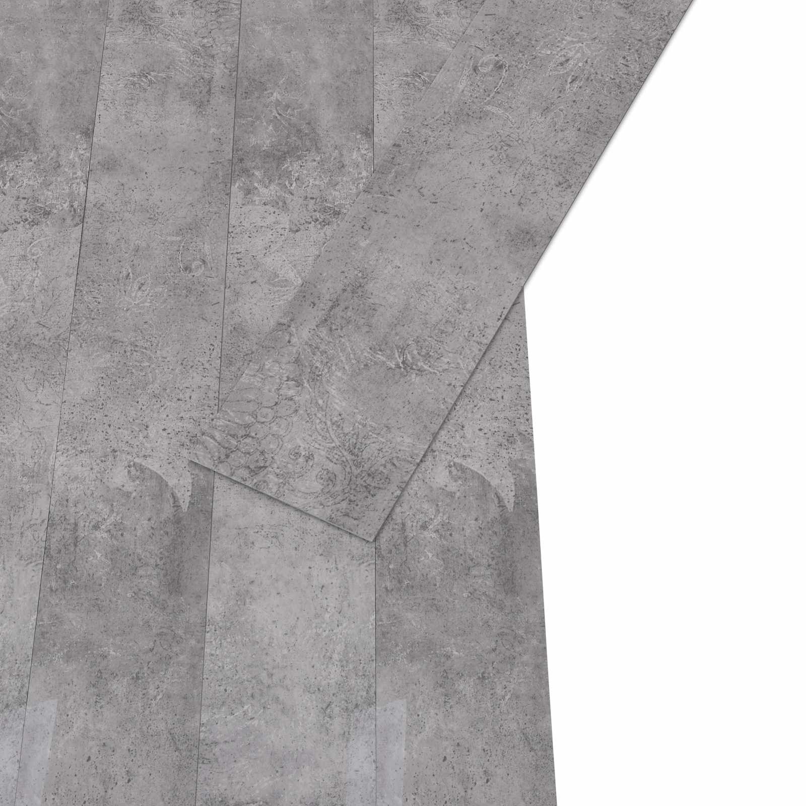 Bodenplanken Zementbraun 5,26 m² 18 Stk. PVC