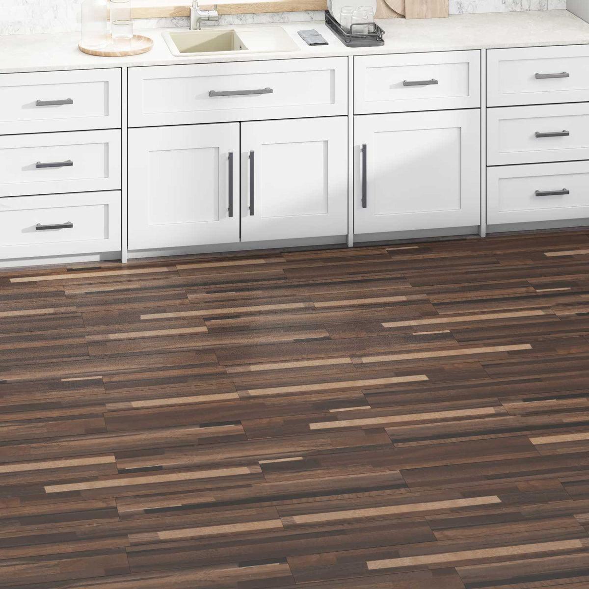 Bodenplanken Gestreiftes Braun 5,02 m² 36 Stk. PVC