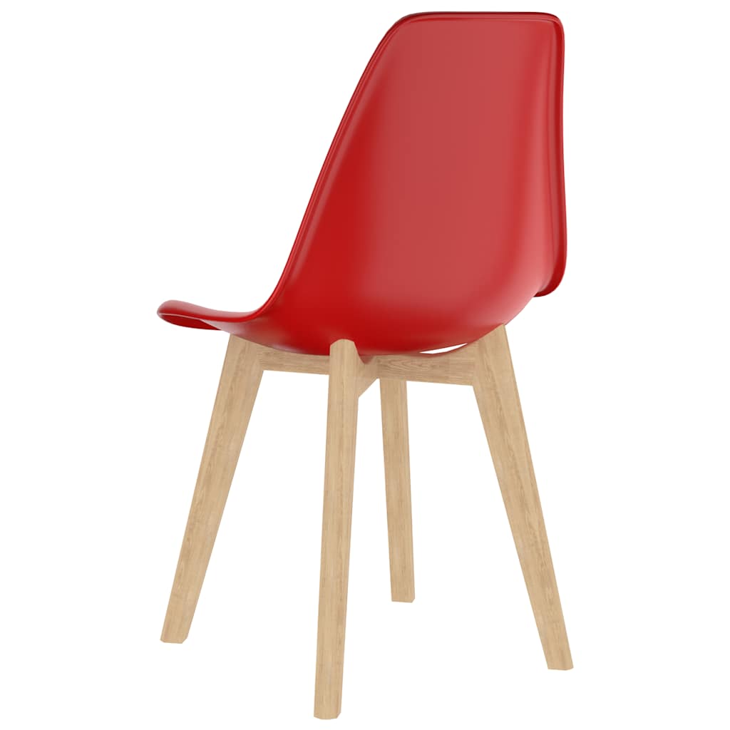 Esszimmerstühle 4 Stk. Rot Kunststoff