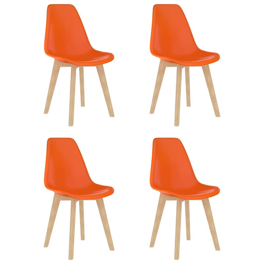 Esszimmerstühle 4 Stk. Orange Kunststoff