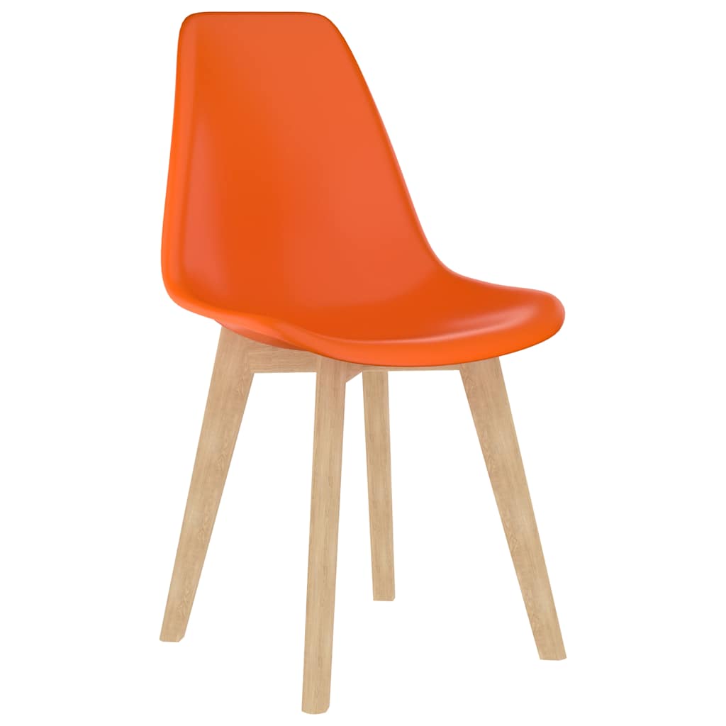 Esszimmerstühle 4 Stk. Orange Kunststoff