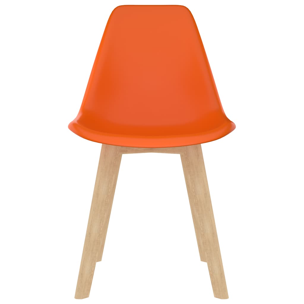 Esszimmerstühle 4 Stk. Orange Kunststoff