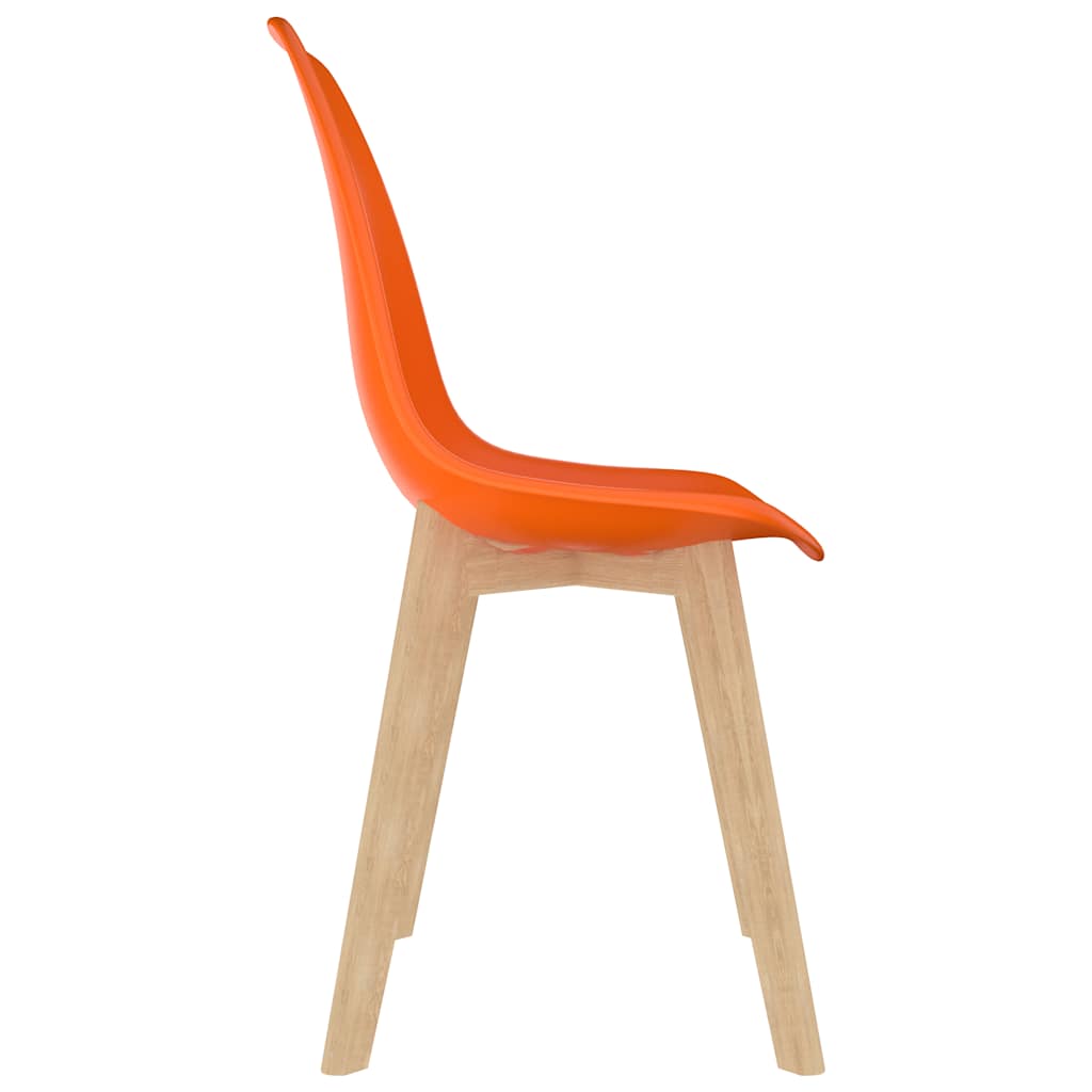 Esszimmerstühle 4 Stk. Orange Kunststoff
