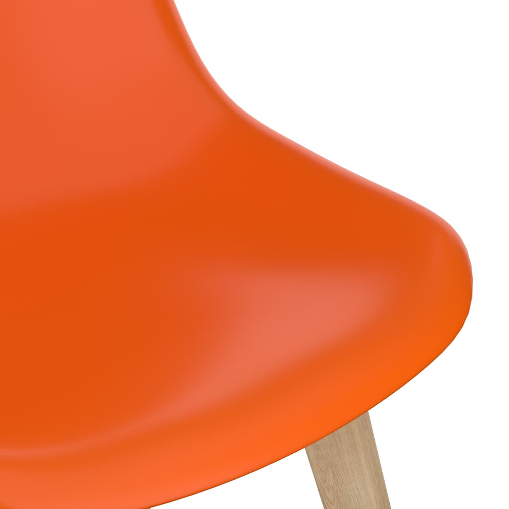 Esszimmerstühle 4 Stk. Orange Kunststoff