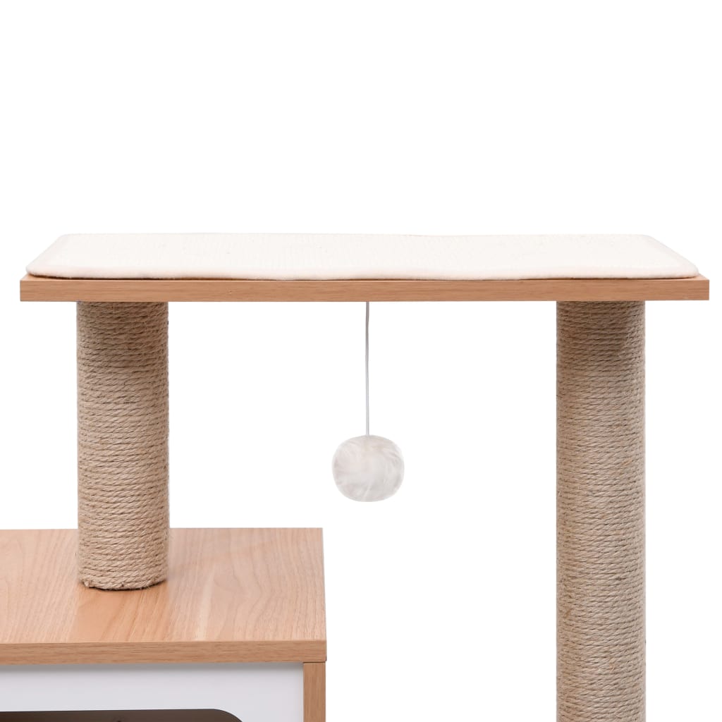 Katzen-Kratzbaum mit Sisal-Kratzmatte 82 cm