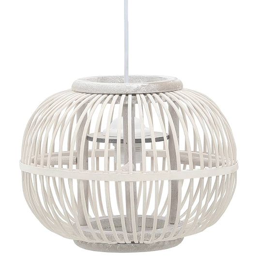 Pendelleuchte Weiß Weide 40W 30×22 cm Globus E27