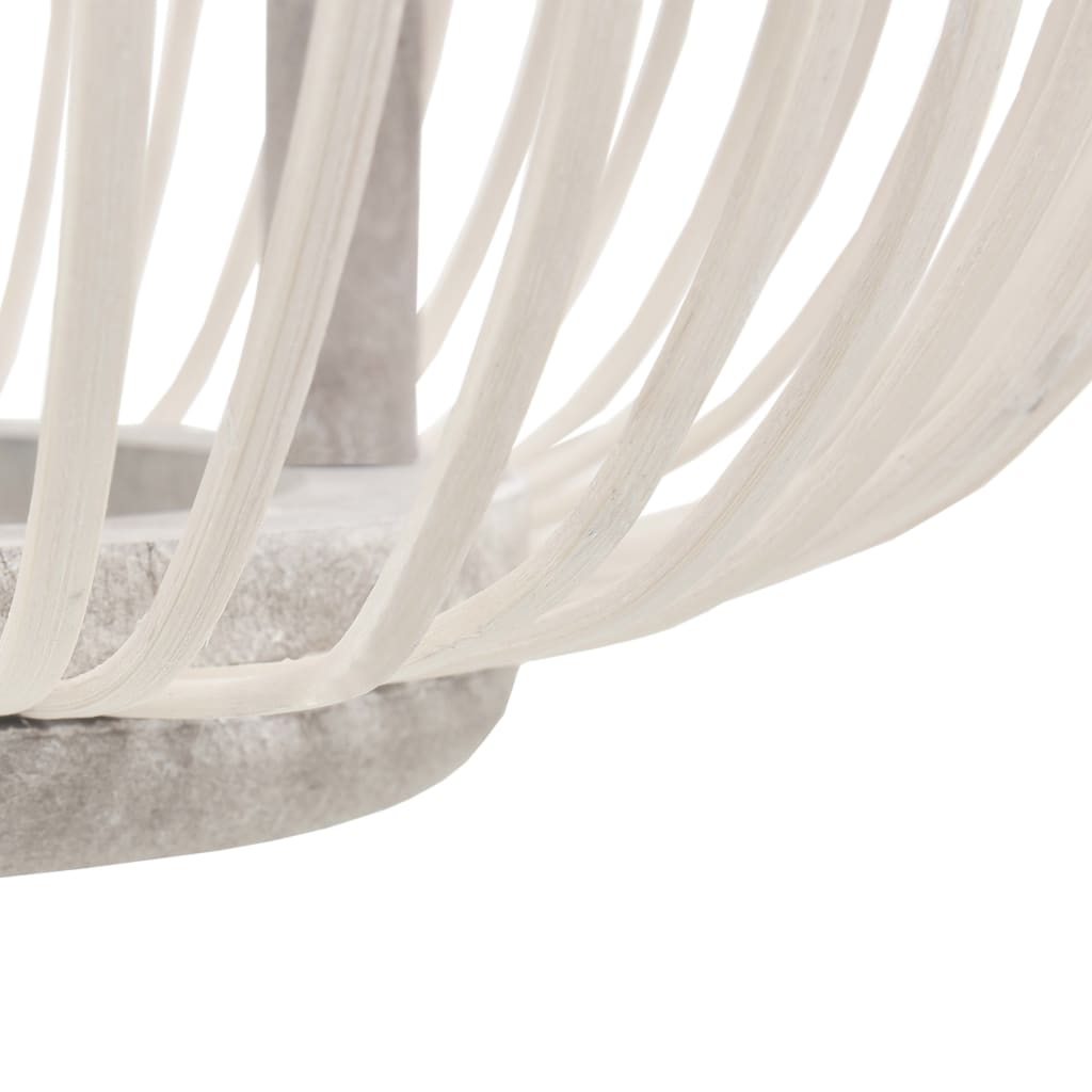 Pendelleuchte Weiß Weide 40W 30×22 cm Globus E27