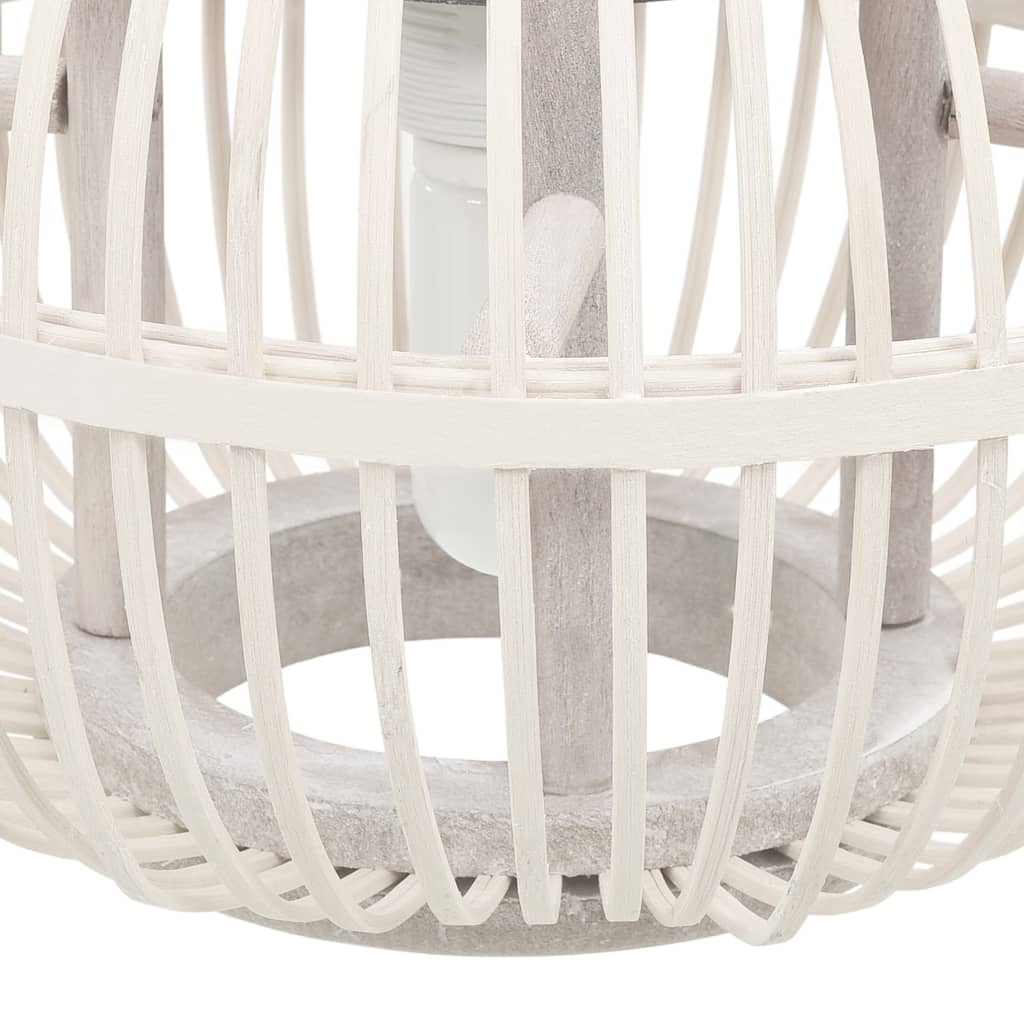 Pendelleuchte Weiß Weide 40W 30×22 cm Globus E27