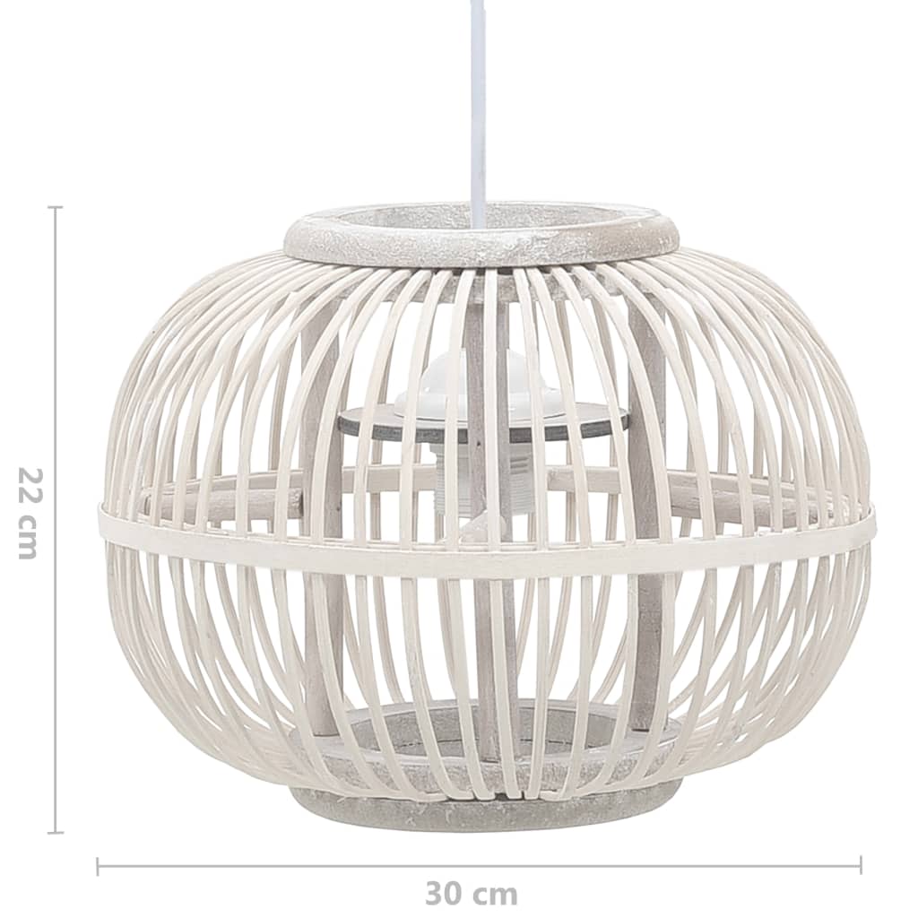 Pendelleuchte Weiß Weide 40W 30×22 cm Globus E27