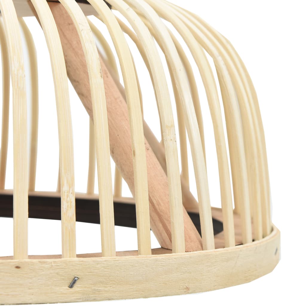 Pendelleuchte Bambus 34x14,5 cm 40W Halbrund E27