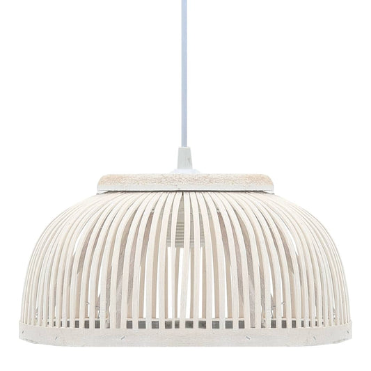 Pendelleuchte Bambus 37x15,5 cm 40W Halbrund E27