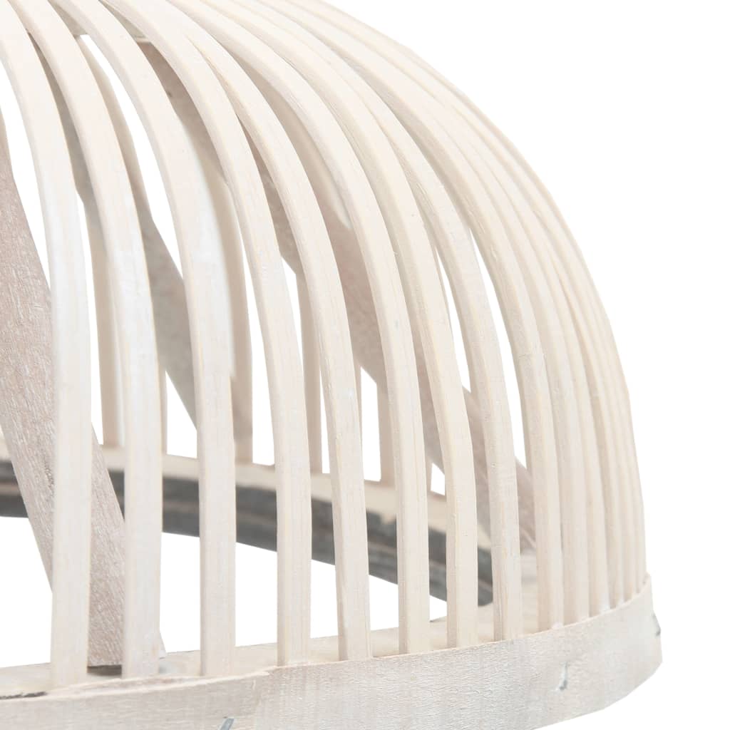 Pendelleuchte Bambus 37x15,5 cm 40W Halbrund E27