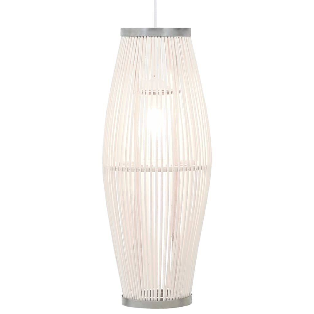 Pendelleuchte Weiß Weide 40W 23×55 cm Oval E27