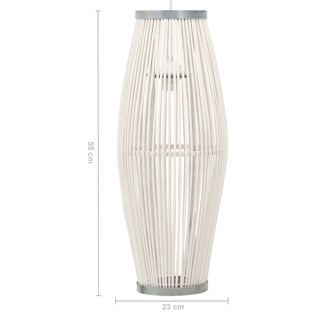 Pendelleuchte Weiß Weide 40W 23×55 cm Oval E27