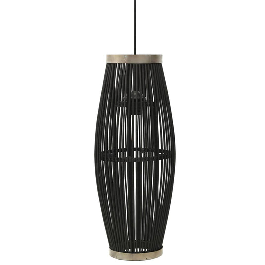 Pendelleuchte Schwarz Weide 40W 25x62 cm Oval E27