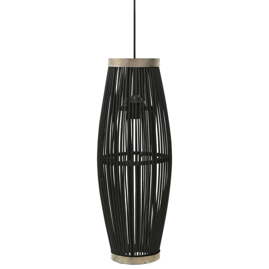 Pendelleuchte Schwarz Weide 40W 27x68 cm Oval E27