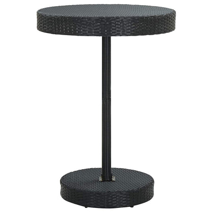 Gartentisch Schwarz 75,5x106 cm Poly Rattan