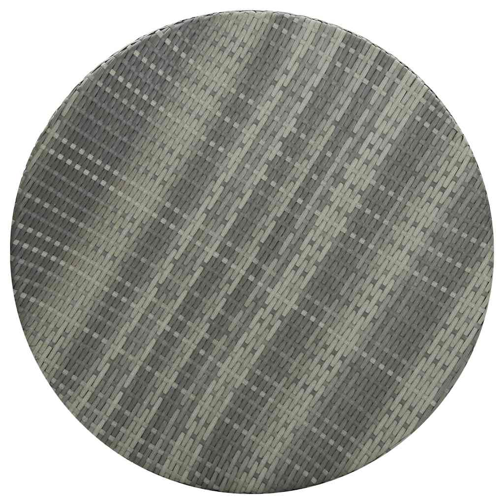 Gartentisch Grau 75,5x106 cm Poly Rattan