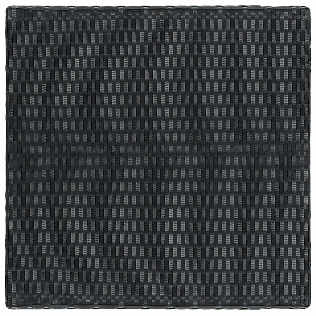 Garten-Bartisch Schwarz 60,5x60,5x110,5 cm Poly Rattan